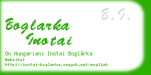 boglarka inotai business card